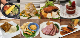 This is a collage of food that Cassia's culinary staff have made for residents
