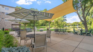 Lake side patio